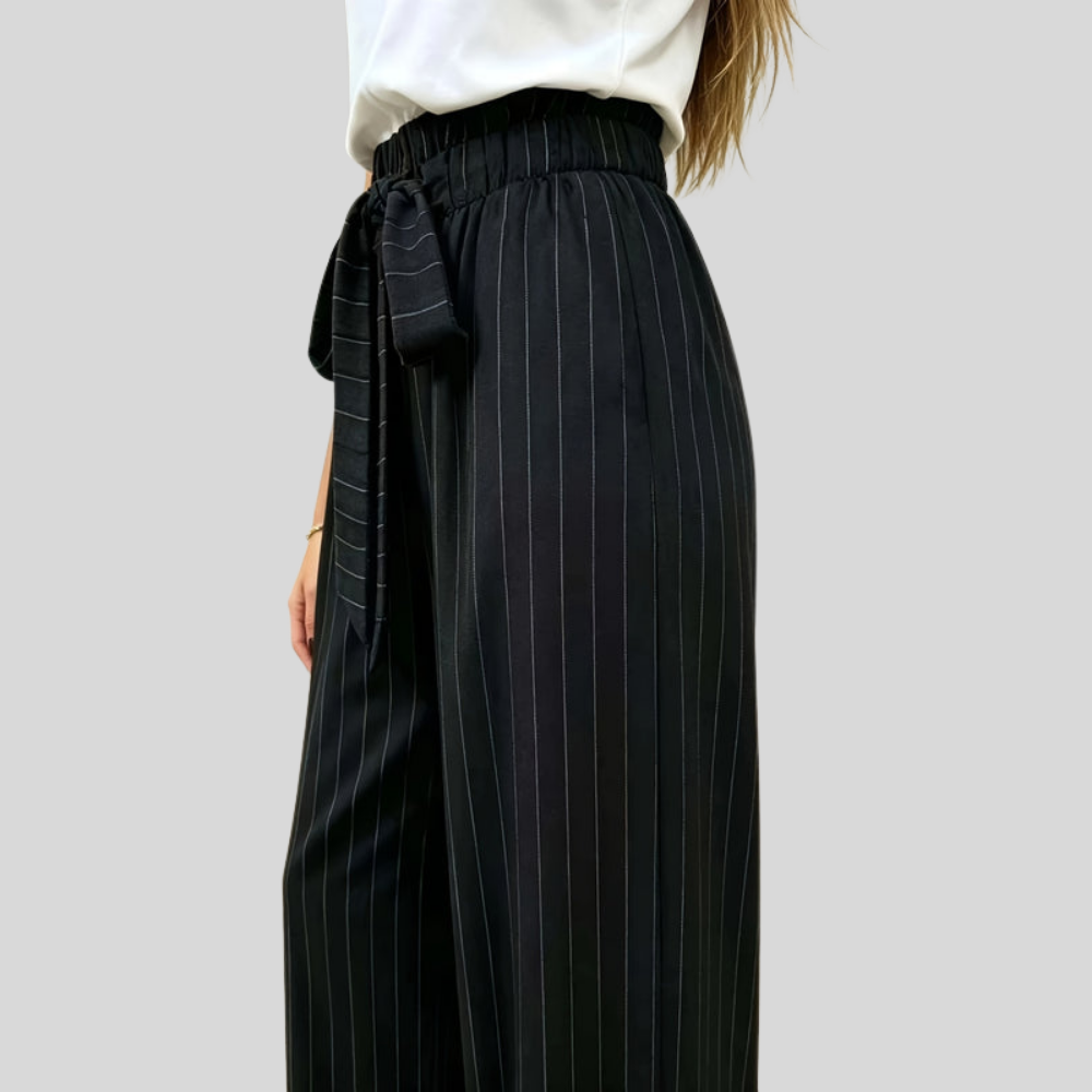 High Waist Striped Pants