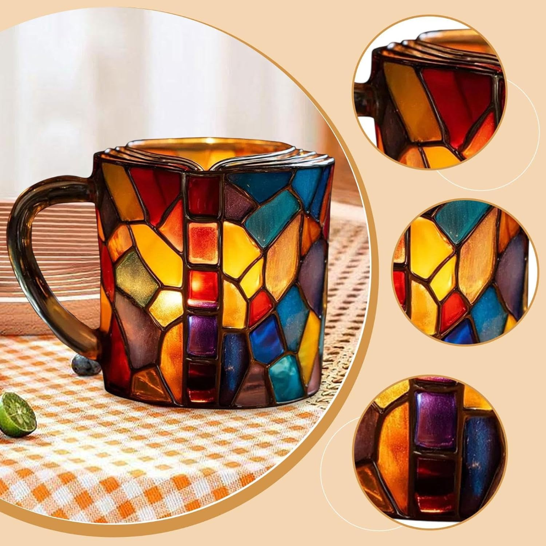 LITERIVA – Glass Book Mug Literary Style Coffee Cup