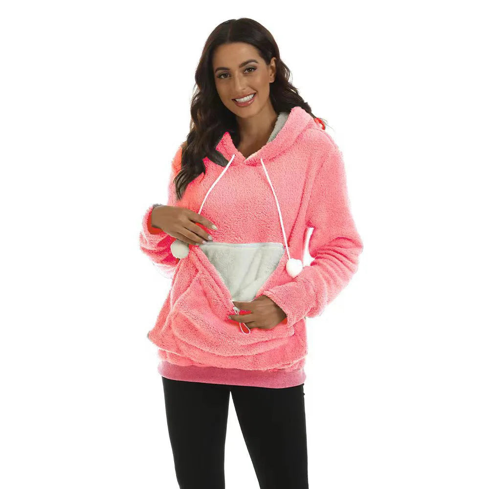 PAWPOUCH – Unisex Cat Lover Hoodie with Pet Carry Pocket