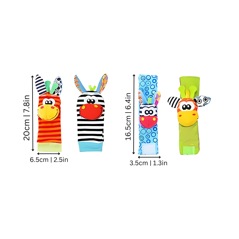 RATTLEBUDS – Baby Sensory Rattles Soft Fabric Toy Set