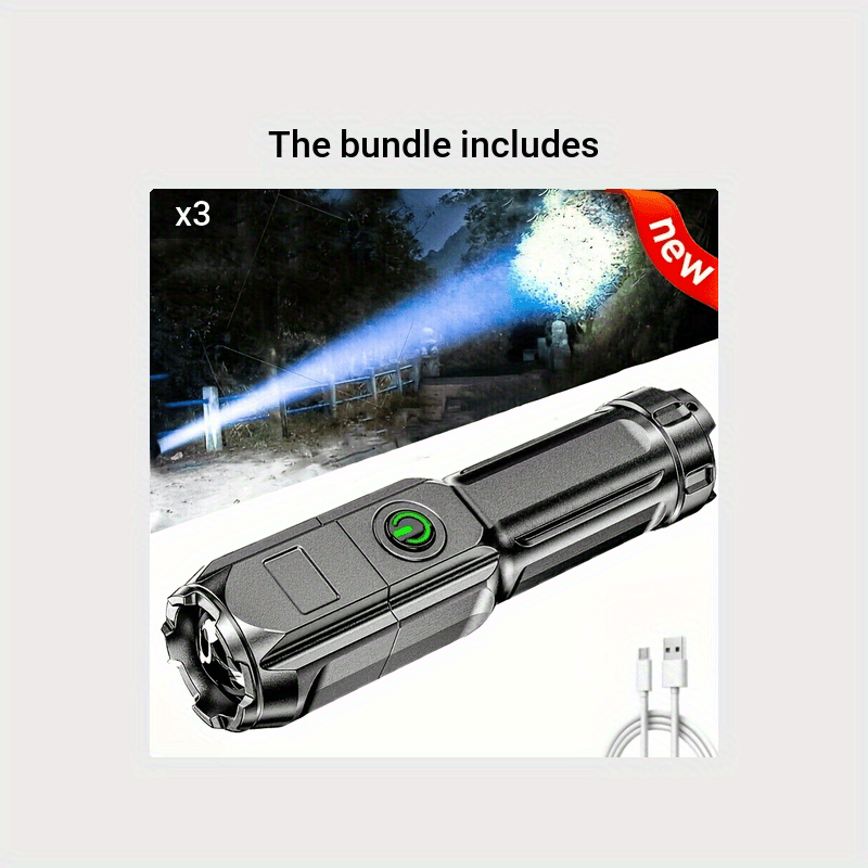 BEAMVOLT – Rechargeable Zoom Flashlight for Outdoor Lighting