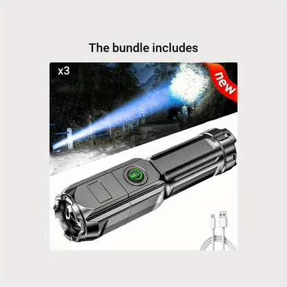 BEAMVOLT – Rechargeable Zoom Flashlight for Outdoor Lighting