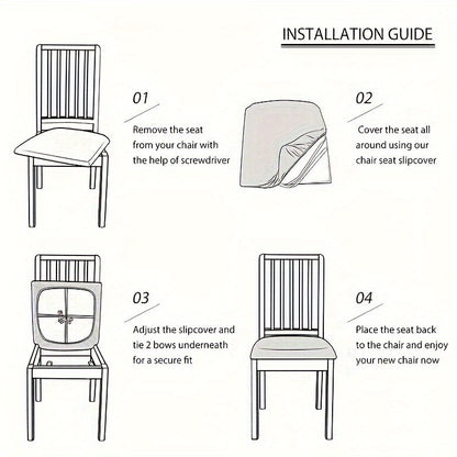 JACQUCOVER – Stretch Jacquard Chair Covers for Instant Dining Chair Renewal