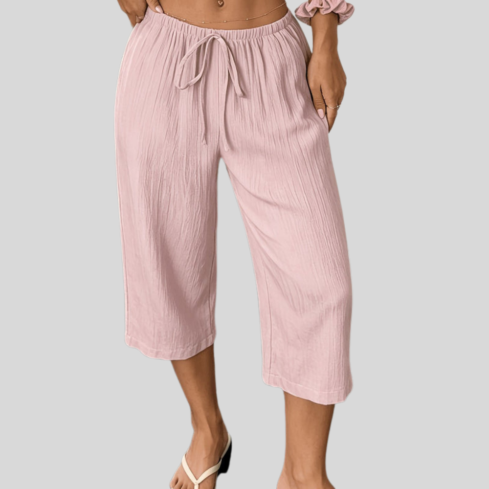 Relaxed Capri Wide Pants