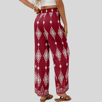 Geometric Print Wide Pants