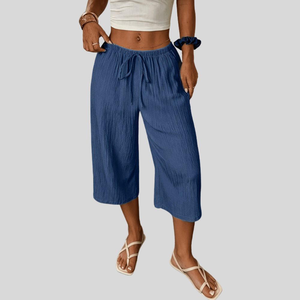 Relaxed Capri Wide Pants