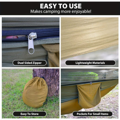 SKYREST – Camping Hammock with Mosquito Net and Sun Shelter