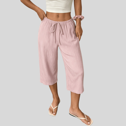 Relaxed Capri Wide Pants