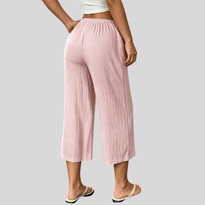 Relaxed Capri Wide Pants