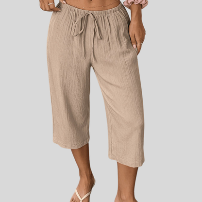 Relaxed Capri Wide Pants