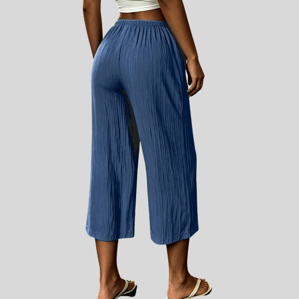 Relaxed Capri Wide Pants