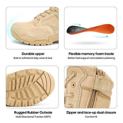 TREKVAULT – Waterproof Tactical Boots for Outdoor Work