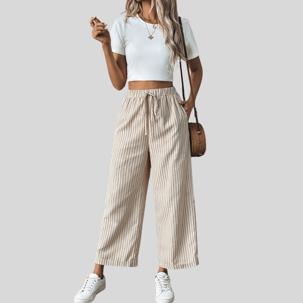 Striped Straight Leg Pants