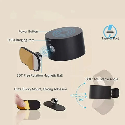 LUMIFLEX – Wireless 360° rotatable LED wall lamp