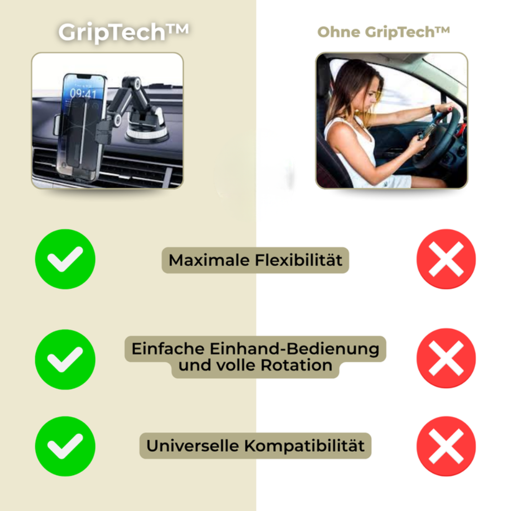 GRIPVAULT – Car Phone Mount with Strong Suction Hold