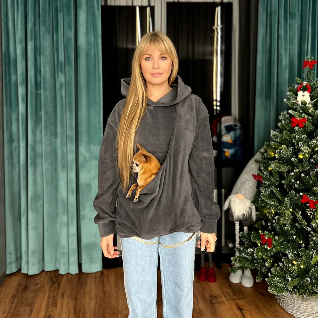 PAWHUG HOODIE – Wearable Pet Carrier Hoodie for Cozy Cuddles