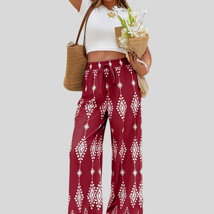 Geometric Print Wide Pants