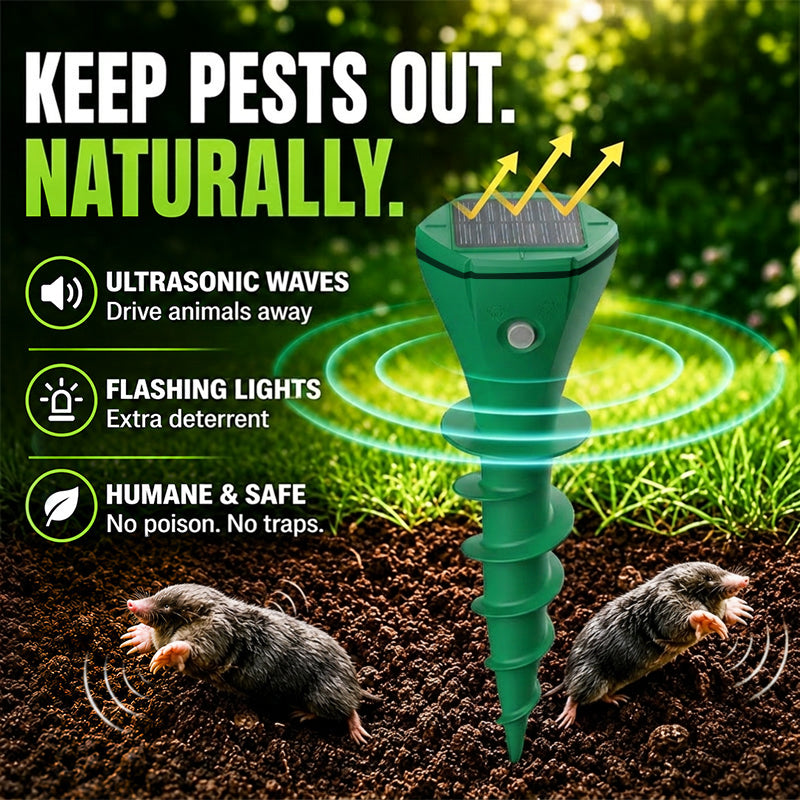GARDGUARD – Solar Mole Repellent for Reliable Garden Protection