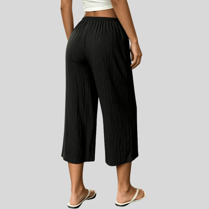 Relaxed Capri Wide Pants