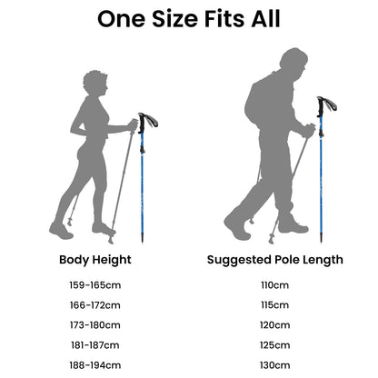 ALPINEFLEX - Ultra-Light Folding Trekking Poles Set