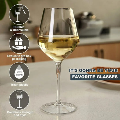 CRYSTELLE – Reusable Wine Glass Set for Elegant Indoor and Outdoor Entertaining