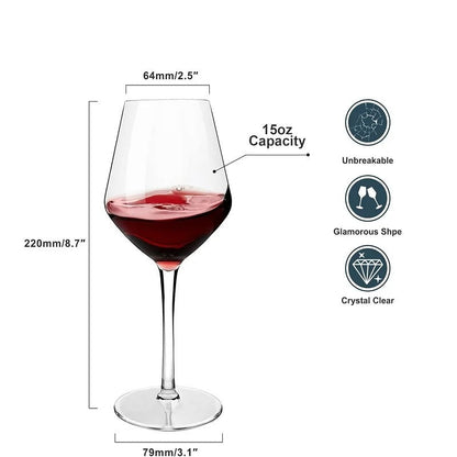 CRYSTELLE – Reusable Wine Glass Set for Elegant Indoor and Outdoor Entertaining