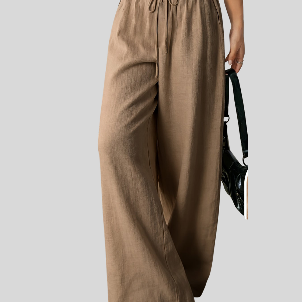 Drawstring Wide Leg Pants