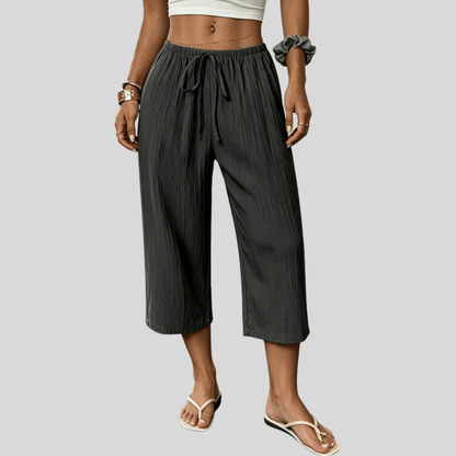 Relaxed Capri Wide Pants