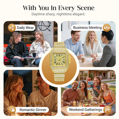 GLAMORA – Rhinestone Watch for Timeless Everyday Elegance