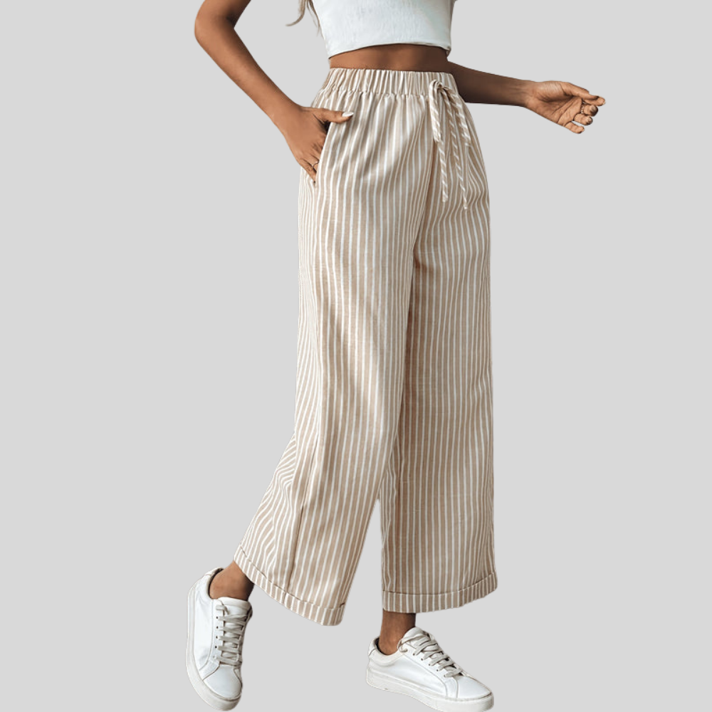 Striped Straight Leg Pants