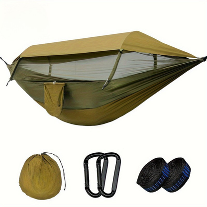 SKYREST – Camping Hammock with Mosquito Net and Sun Shelter