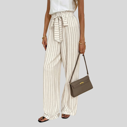 High Waist Striped Pants