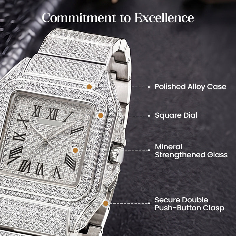 GLAMORA – Rhinestone Watch for Timeless Everyday Elegance