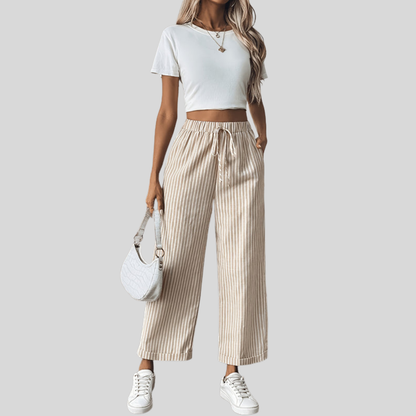 Striped Straight Leg Pants