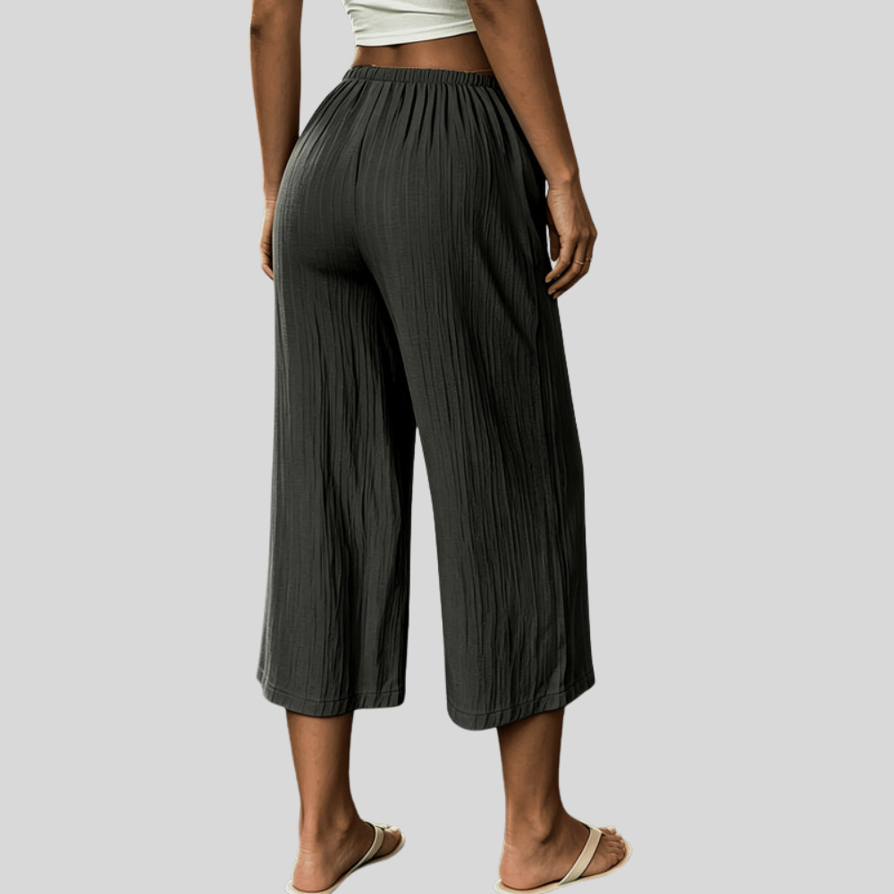 Relaxed Capri Wide Pants