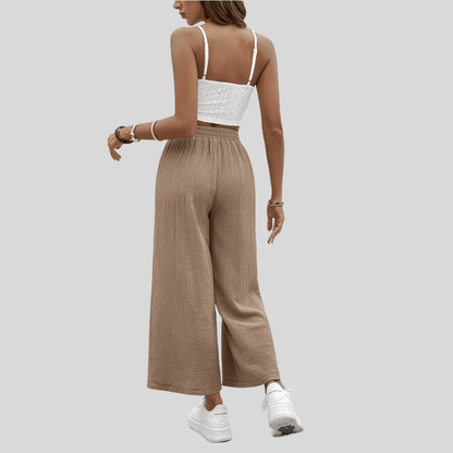 Elastic Cropped Summer Pants