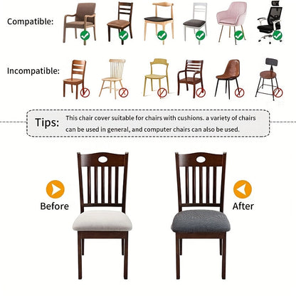 JACQUCOVER – Stretch Jacquard Chair Covers for Instant Dining Chair Renewal