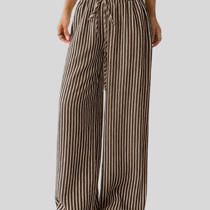 Drawstring Wide Leg Pants