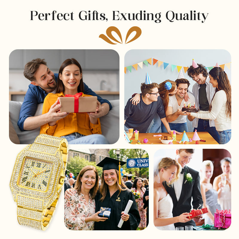 GLAMORA – Rhinestone Watch for Timeless Everyday Elegance