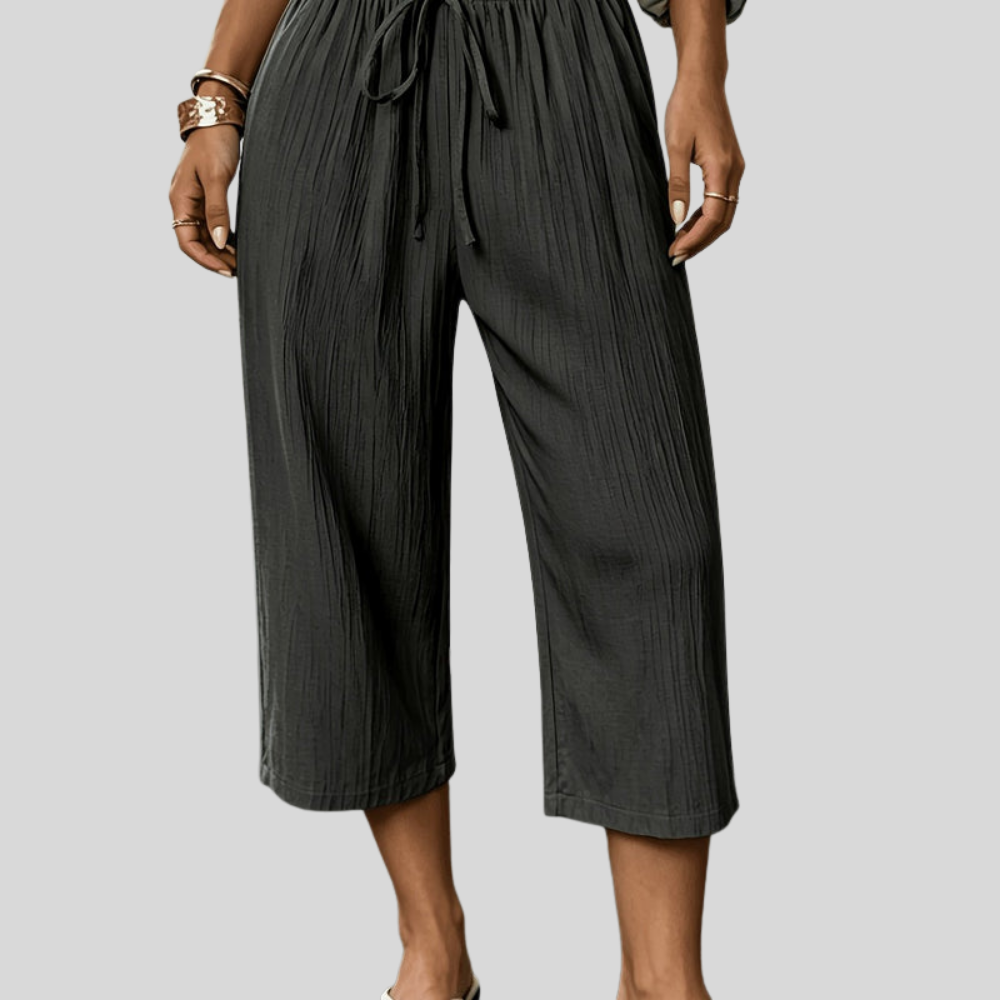 Relaxed Capri Wide Pants