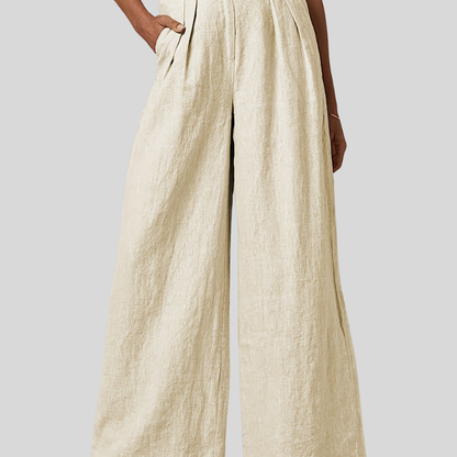 Pleated High Waist Pants