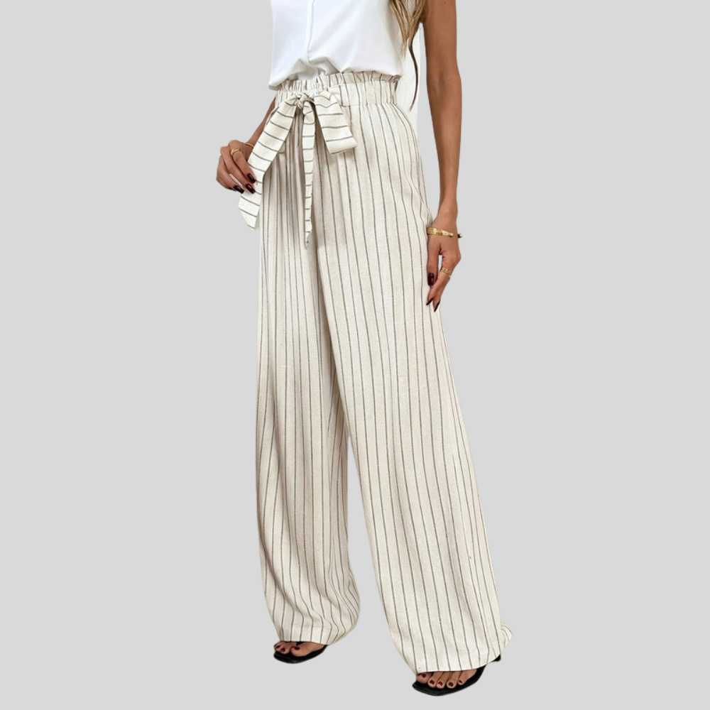 High Waist Striped Pants