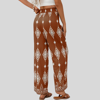 Geometric Print Wide Pants