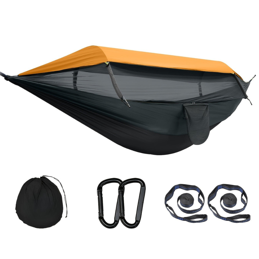 SKYREST – Camping Hammock with Mosquito Net and Sun Shelter