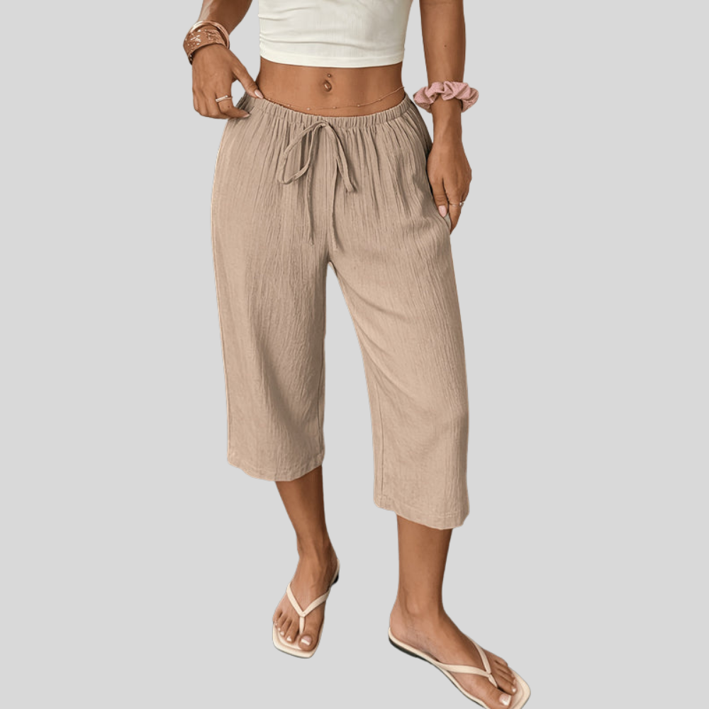Relaxed Capri Wide Pants