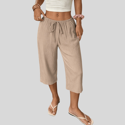 Relaxed Capri Wide Pants