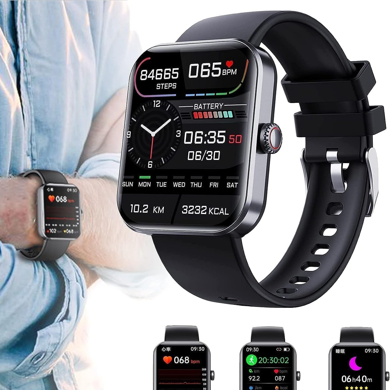 VITACALL – Smartwatch Fitness Tracker with Bluetooth Calling