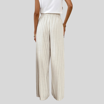 High Waist Striped Pants