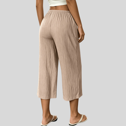 Relaxed Capri Wide Pants