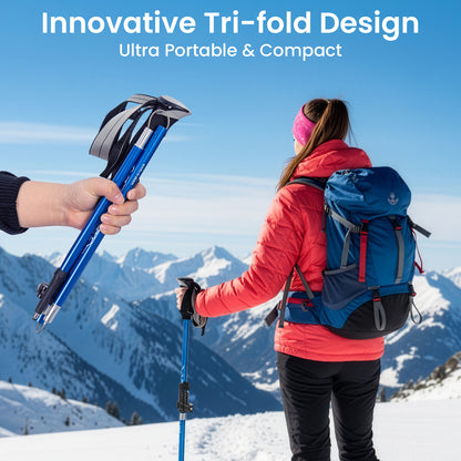 ALPINEFLEX - Ultra-Light Folding Trekking Poles Set